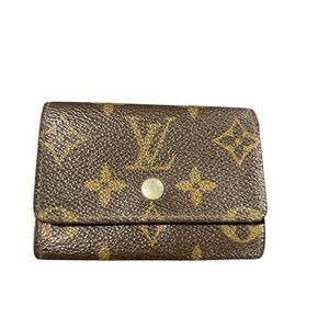 Louis Vuitton Brown Monogram card coin Wallet with callouts